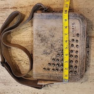 Bed Stu Studded Crossbody, butter-soft leather, wide strap, excellent condition